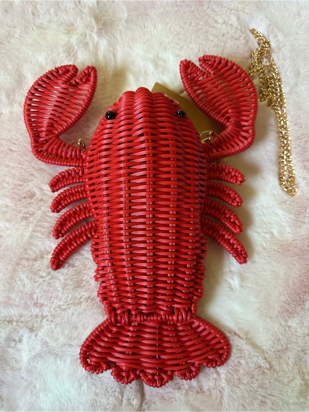 Red Lobster Wicker Woven Crossbody Bag Purse - Tommy Bahama NWT - Picture 2 of 5